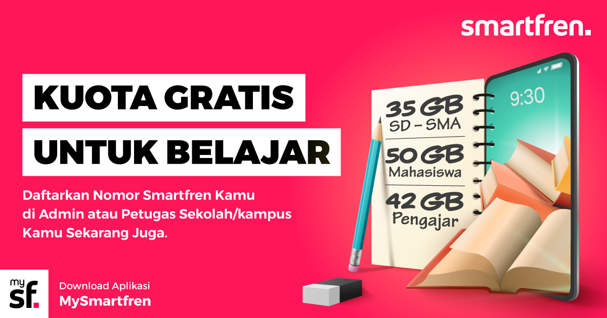 Smartfren Bagikan Kartu Perdana Kepada Siswa dan Guru, Untuk Teman Belajar di Rumah