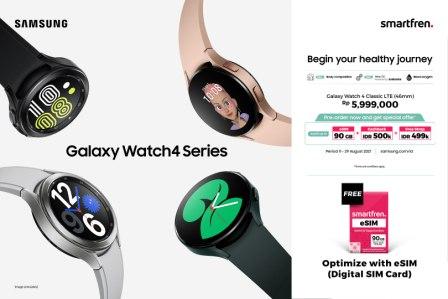 Eksklusif Smartfren eSIM untuk Samsung Galaxy Watch4 Classic LTE, Fitur Makin Optimal dengan Kuota 90 GB