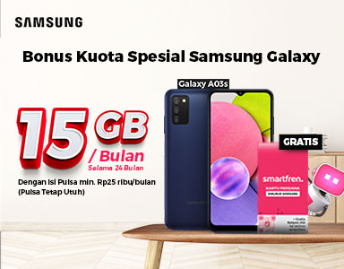 Bonus Kuota Spesial Samsung Galaxy A03s