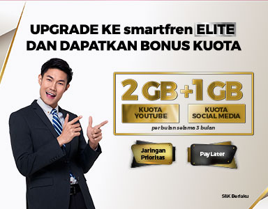 Promo Bonus Kuota 3 GB tiap Upgrade ke smartfren ELITE
