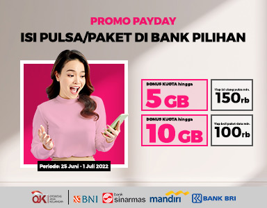 Promo Payday Isi Pulsa atau Paket Data di Bank Pilihan
