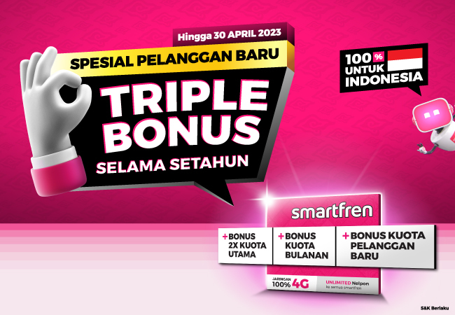 Sambut Ramadan, Smartfren Manjakan Pelanggan Lewat Triple Kejutan dengan Bonus Kuota Selama 1 Tahun