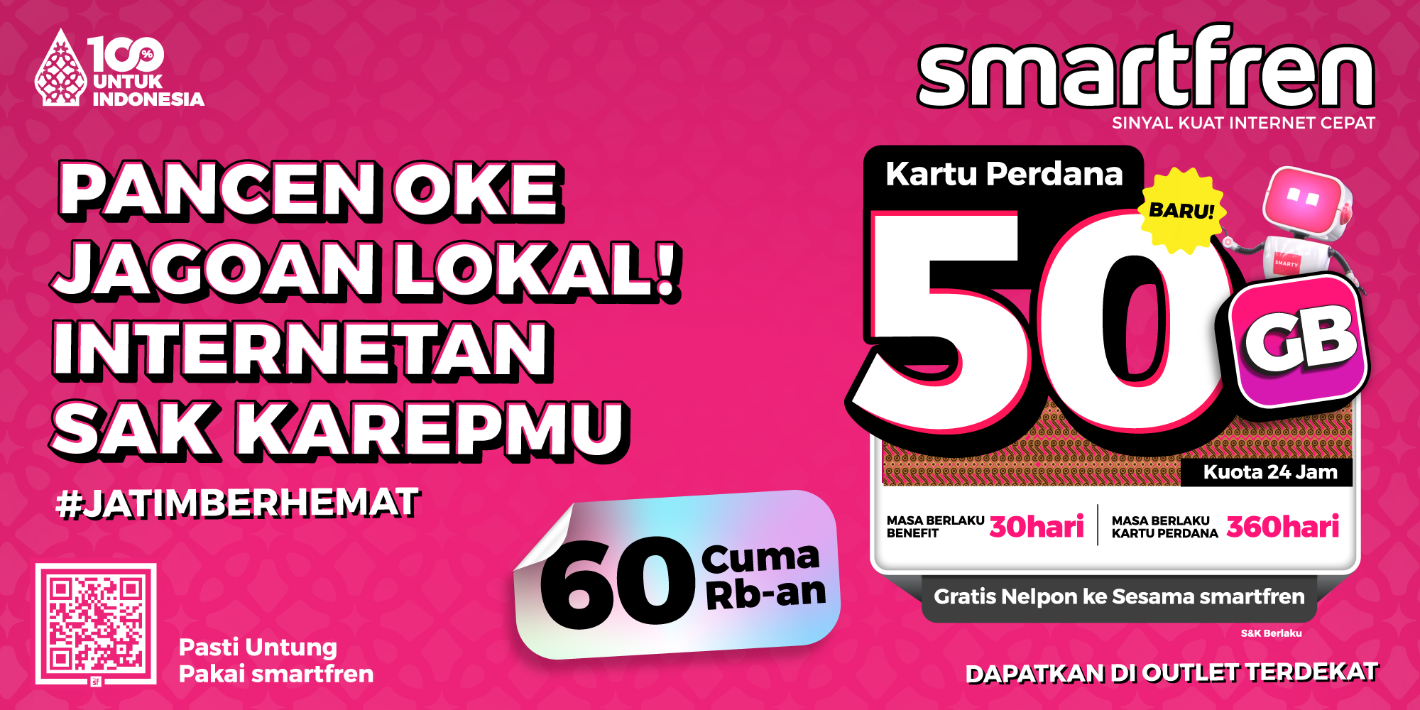 Pakai Smartfren Kuota 50 GB & Unlimited Lokal 30 Hari Edisi Jawa Timur, Jagoan Lokal Buat Internetan Sepuasnya