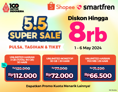 Promo SHOPEE 5.5 Super Sale