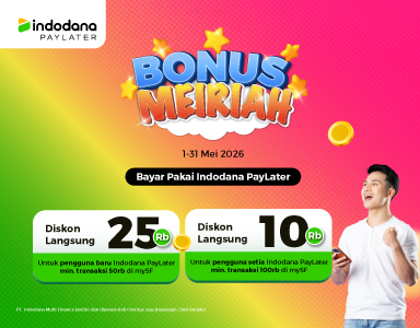 Diskon hingga 25rb Beli Paket Data Pakai Indodana PayLater di Aplikasi MySmartfren